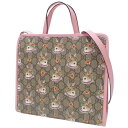 GUCCI(グッチ) グッチチルドレンズ ヒグチユウコ トートバッグ トートバッグ ハンドバッグ ショルダー 2way うさぎ ウサギ GGスプリームキャンバス ベージュ/エボニー ピンク桃 シルバー金具 630542 レディース 40802072973【中古】【アラモード】