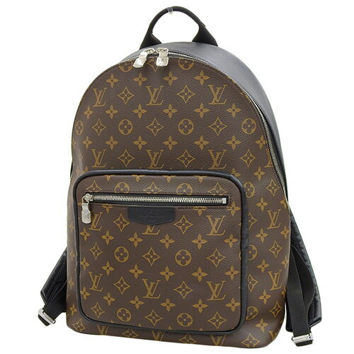 LOUIS VUITTON(ルイ・ヴィトン) モノグラム・マカサー ジョッシュ NV リュック・バックパック リュックサック モノグラムマカサー ブラウン茶 ブラック黒 シルバー金具 M45349 メンズ 40601104372【中古】【アラモード】