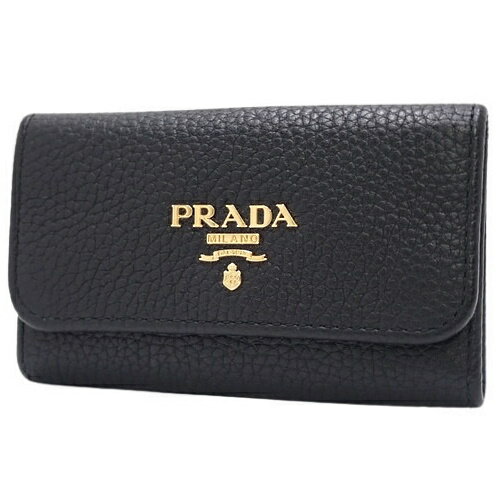 PRADA(ץ) 6Ϣ  ϻϢ ޤ ʪ 쥶 VITELLO GRAIN NERO ֥å ɶ...