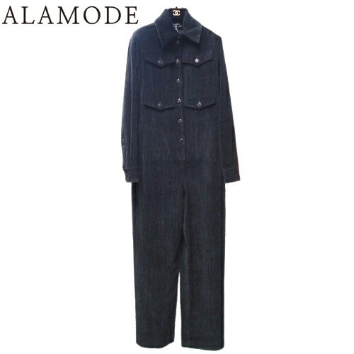 CHANEL(シャネル) ココボタン オールインワン オーバーオール/ジャンプスーツ P73 アパレル ファッション 38 レーヨン コットン ポリウレタン ブラック黒 レディース 40802164296【中古】【アラモード】