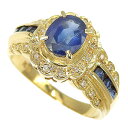 ダイヤモンド サファイヤ リングリング・指輪 アクセサリー ジュエリー K18 イエローゴールド YG ゴールド金 ブルー青 レディース 12(52)号 40802073382
