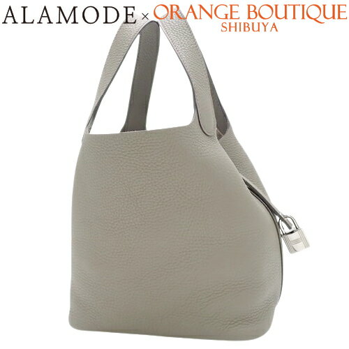 HERMES(エルメス) ピコタンロック PMハンドバッグ トートバッグ トリヨンクレマンス パラジウム金具 エタン グレー灰 シルバー金具 D刻印 レディース 40802086908【中古】【アラモード】のサムネイル