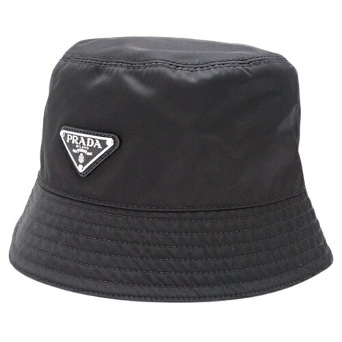 PRADA(プラダ) Re-Nylon バケットハット 帽子 アパレル ファッション小物 M ファブリック リサイクルポリアミド ブラック黒 シルバー金具 1HC137_2DMI_F0002(2024年3月現在現行品) レディース 40802088001