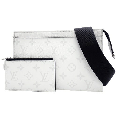 LOUIS VUITTON(ルイ・ヴィトン) タイガラマ ガストン・ウェアラブル ウォレット ショルダーバッグ 肩掛け 斜め掛け セカンドバッグ タイガ モノグラム ホワイト白 ライトグレー シルバー金具 M30935(2024年4月現在現行品) メンズ 40802090426【中古】【アラモード】のサムネイル