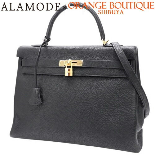 HERMES(エルメス) ケリー 35 (内縫い) ブラック黒 トゴ ゴールド金具 □H刻印 ハンドバッグ ショルダー 2WAY 肩掛け 斜め掛け レディース 40802095112【中古】【アラモード】のサムネイル