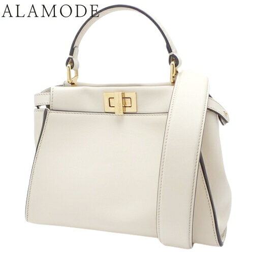 FENDI(フェンディ) PEEKABOOMINI ピーカブーミニ ハンドバッグ 2WAY ショルダー 肩掛け 斜め掛け カーフ オフホワイトアイボリー ゴールド金具 8BN244 AF2W F1DUE レディース 40601115836【中古】【アラモード】のサムネイル