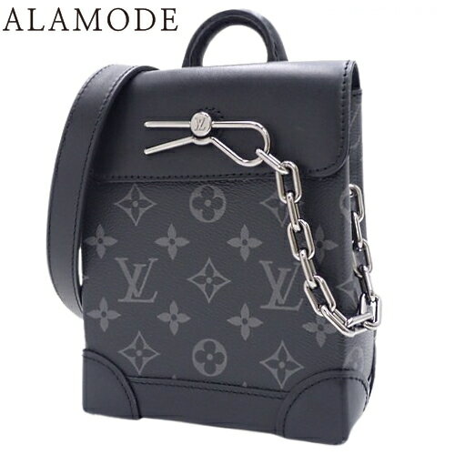 LOUIS VUITTON(ルイ・ヴィトン) モノグラム・エクリプス ナノ・スチーマー ショルダーバッグ 斜め掛け ミニバッグ ブラック黒 グレー シルバー金具 M82774(2024年7月現在現行品) メンズ 40802103996【中古】【アラモード】のサムネイル