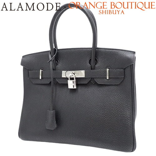 HERMES(エルメス) バーキン 30 ブラック黒 トゴ パラジウム金具 シルバー金具 □H刻印 ハンドバッグ トートバッグ レディース 40802107942【中古】【アラモード】のサムネイル