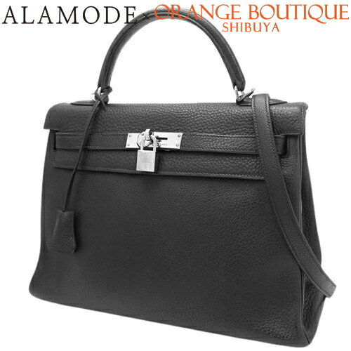 HERMES(エルメス) ケリー 32 (内縫い) ブラック黒 トリヨンクレマンス パラジウム金具 シルバー金具 □G刻印 ハンドバッグ 2WAY ショルダー 肩掛け レディース 40802109811【中古】【アラモード】のサムネイル