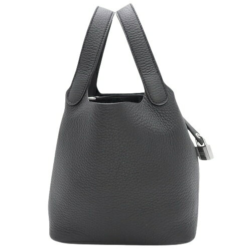 【新品】HERMES(エルメス) ピコタンロック PM ブラック黒 トリヨンクレマンス パラジウム金具 シルバー金具 W刻印 ハンドバッグ トートバッグ レディース 40802119016【アラモード】