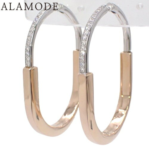 TIFFANY&Co.(ティファニー) ロック ピアス エクストララージ ※2024年12月現在現行品 K18 ピンクゴールド PG K18 ホワイトゴールド WG ピアス アクセサリー ジュエリー ダイヤ ピンクゴールド シルバー銀 レディース 41100063195【中古】【アラモード】のサムネイル