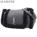 SAINT LAURENT PARIS(サンローランパリ) ボア チェーンショルダーバッグ ショルダーバッグ 肩掛け レザー ムートン ブラック黒 シルバー金具 588130 レディース 40802126442【中古】【アラモード】