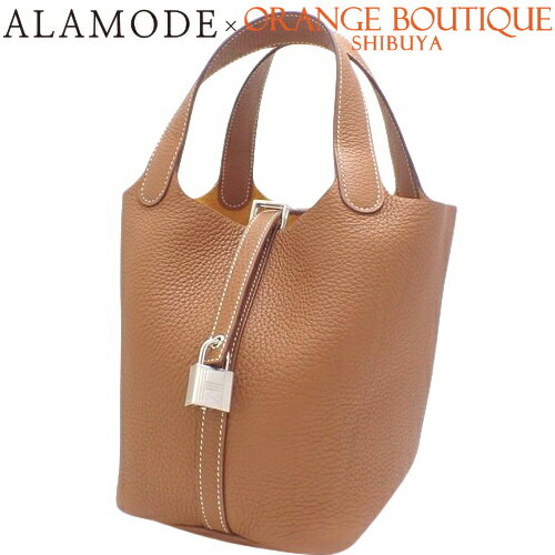 【未使用】HERMES(エルメス) ピコタンロックPM ゴールド ブラウン茶 トリヨンクレマンス パラジウム金具 シルバー金具 B刻印 ハンドバッグ トートバッグ レディース 40802129861【アラモード】のサムネイル