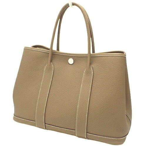 【新品】HERMES(エルメス) ガーデンパーティ TPM エトープ/エトゥープ グレージュ ネゴンダ パラジウム金具 シルバー金具 W刻印 ハンドバッグ トートバッグ レディース 40802131778【アラモード】