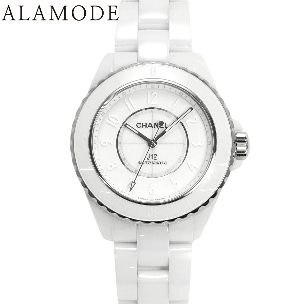 【保証書付】シャネル J12 ファントム H6186 セラミック 自動巻き 腕時計 ホワイト ホワイト メンズ 41100071500【中古】【アラモード】