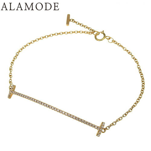 TIFFANY&Co.(ティファニー) D0.12 ティファニー T スマイル ブレスレット スモール ダイヤモンド K18 イエローゴールド YG ブレスレット ジュエリー ゴールド金 レディース 41100076499【中古】【アラモード】のサムネイル
