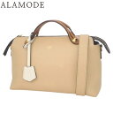 FENDI(フェンディ) BY THE WAY バイザウェイ ミディアム ハンドバッグ 2WAY ショルダー 肩掛け 斜め掛け ミニボストン トリコロール カーフ ベージュ ブラウン茶 ゴールド金具 8BL146 5QJ F1B8A レディース 40802148173【中古】【アラモード】