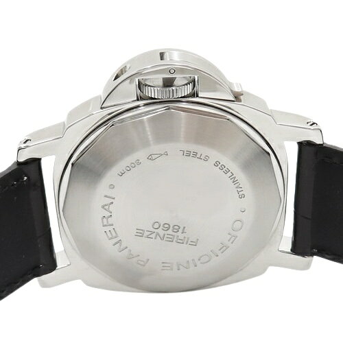 【保証書付】オフィチーネパネライ ルミノール マリーナ PAM00104 SS/ラバー 自動巻き 腕時計 2006年5月購入 ブラック ブラック メンズ 41100079801【中古】【アラモード】