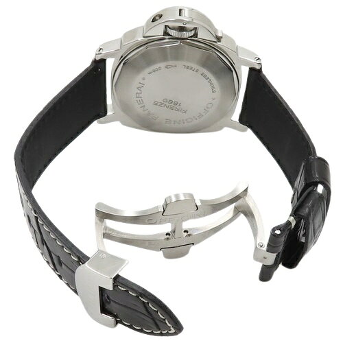 【保証書付】オフィチーネパネライ ルミノール マリーナ PAM00104 SS/ラバー 自動巻き 腕時計 2006年5月購入 ブラック ブラック メンズ 41100079801【中古】【アラモード】