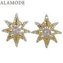 D4.00 八芒星 ダイヤピアス K18 イエローゴールド YG アクセサリー ジュエリー ゴールド金 レディース 40802147800【中古】【アラモード】【特集】