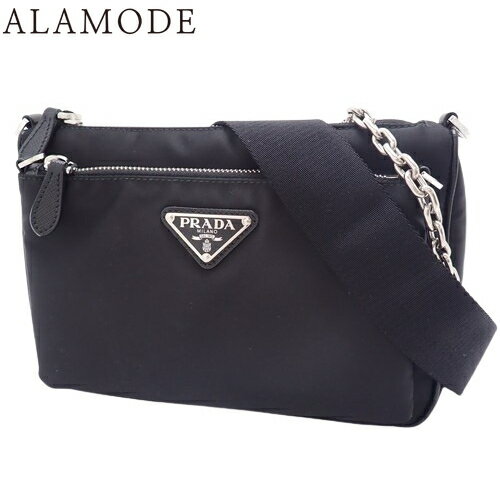 レア【PRADA】ブラック ロゴ ナイロン 3in1 ショルダーバッグ 楽天市場】prada プラダ ナイロン チェーン ショルダーバッグの通販