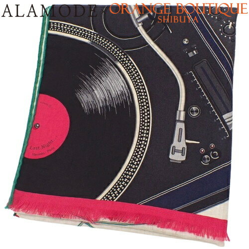 HERMES(エルメス) レクタングル LAST NIGHT ラストナイト ベージュ ピンク ブラック黒 グリーン緑 カシミヤ シルク ストール アパレル ファッション小物 レコード メンズ 40802147701【中古】【アラモード】のサムネイル