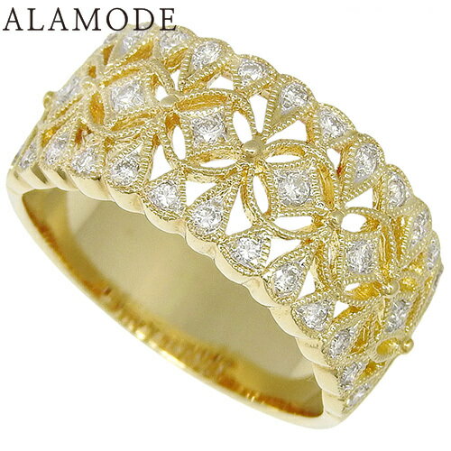 D0.30 ダイヤモンド リング K18 イエローゴールド YG リング・指輪 アクセサリー ジュエリー 13(53)号 ゴールド金 レディース 40101764484【中古】【アラモード】