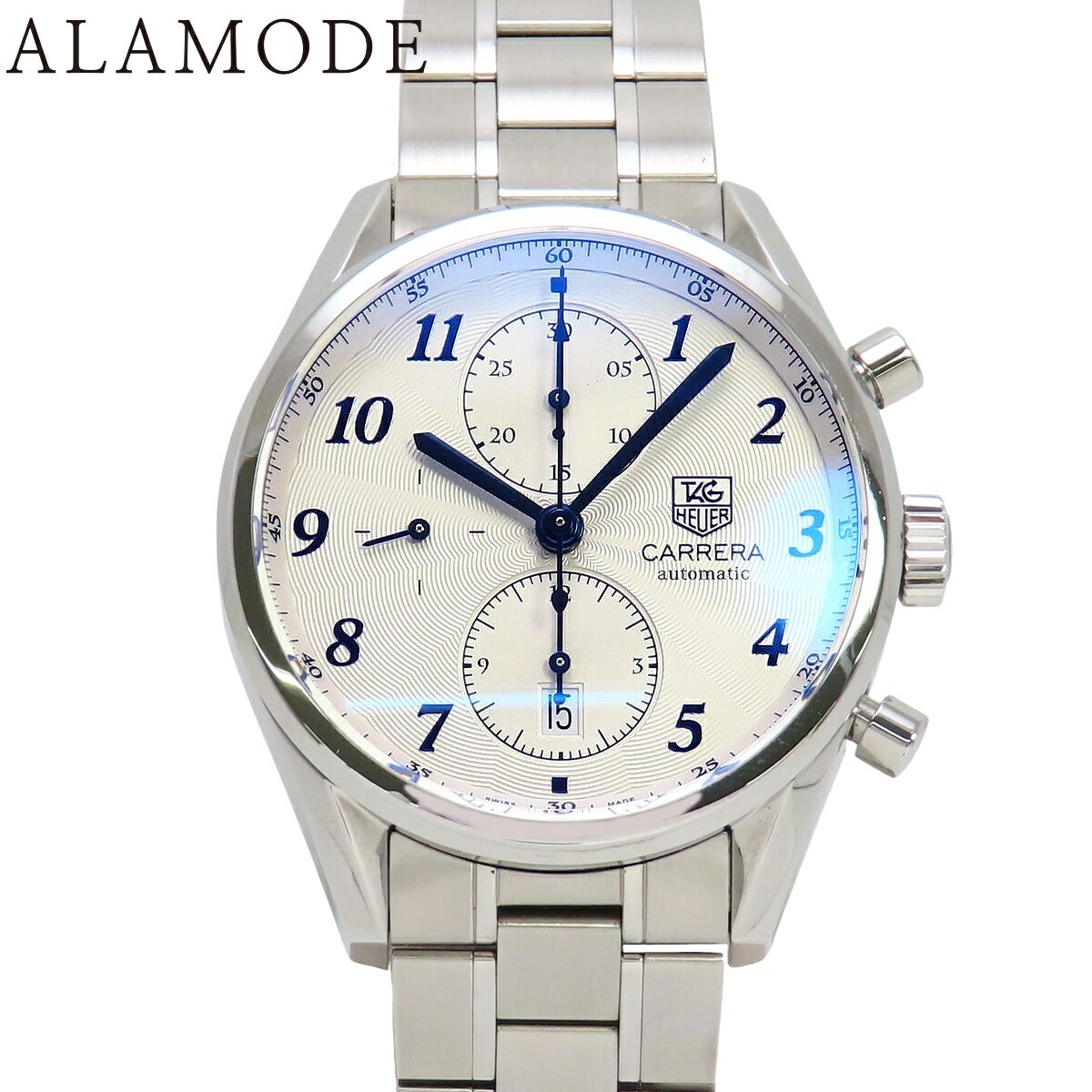 【保証書付】タグホイヤー カレラ ヘリテージ CAS2111 ステンレススチール SS 自動巻き 腕時計 2012年10月購入 ホワイト メンズ 40802140800【中古】【アラモード】