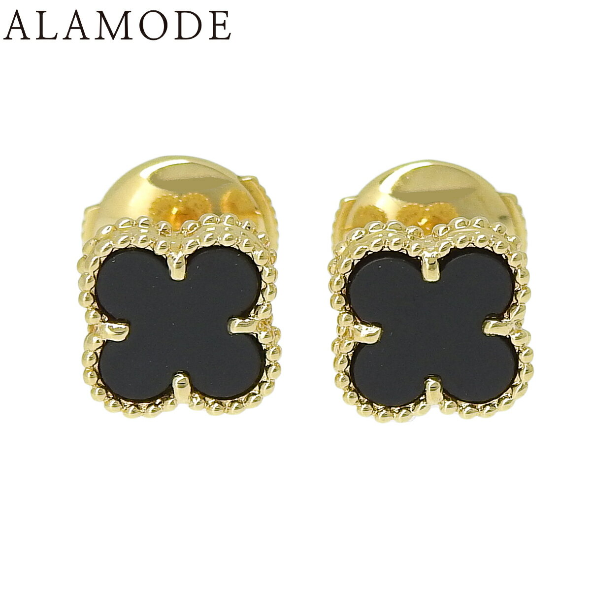 【保証書付】Van Cleef & Arpels(ヴァンクリーフ＆アーペル) スウィートアルハンブラ ピアス オニキス VCARA44900 K18 イエローゴールド YG ピアス ジュエリー ゴールド金 ブラック黒 レディース 41100079835【中古】【アラモード】のサムネイル