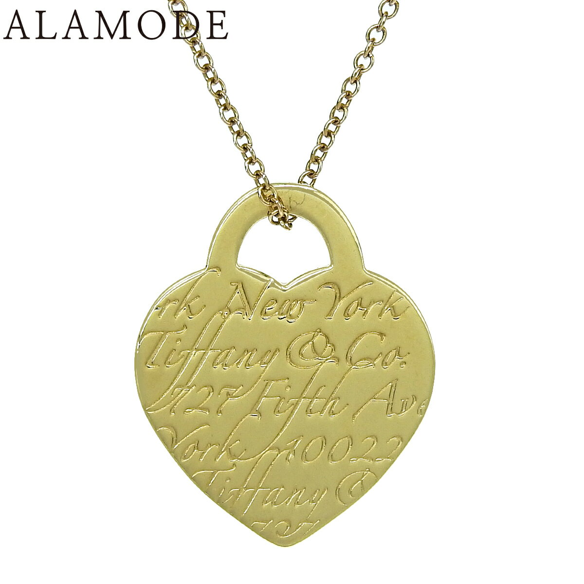 TIFFANY&Co.(ティファニー) ノーツハート ネックレス K18 イエローゴールド YG ネックレス アクセサリー ジュエリー ゴールド金 レディース 40802129431【中古】【アラモード】のサムネイル