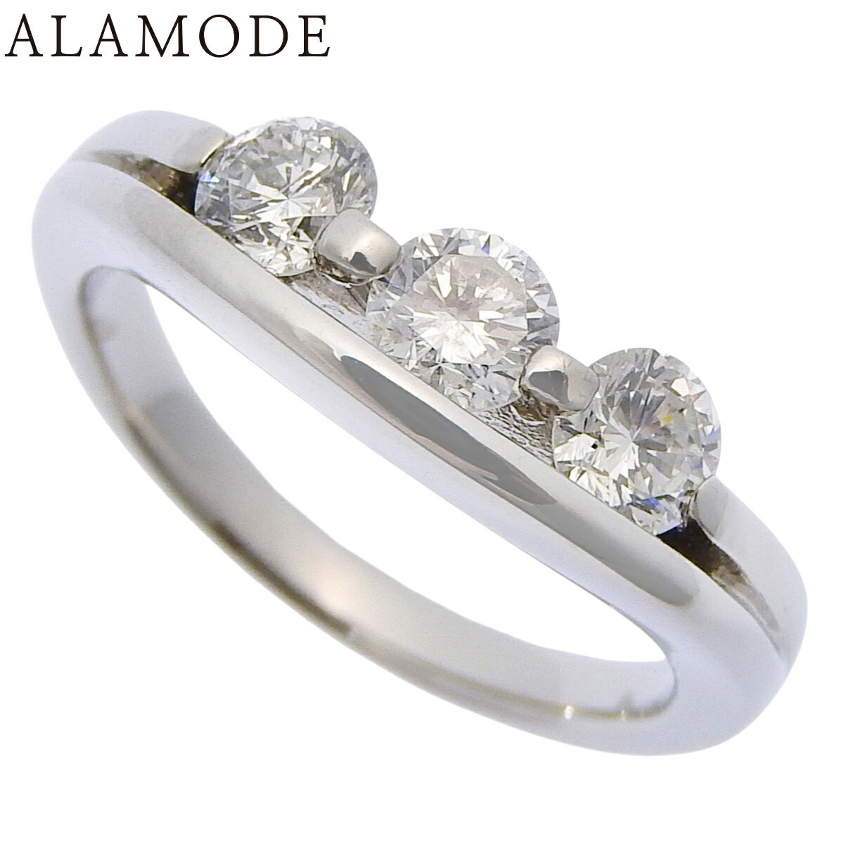 D0.271,0.301,0.271 ダイヤモンド リング Pt950プラチナ リング・指輪 アクセサリー ジュエリー 12(52)号 シルバー銀 レディース 40802150292【中古】【アラモード】【特集】