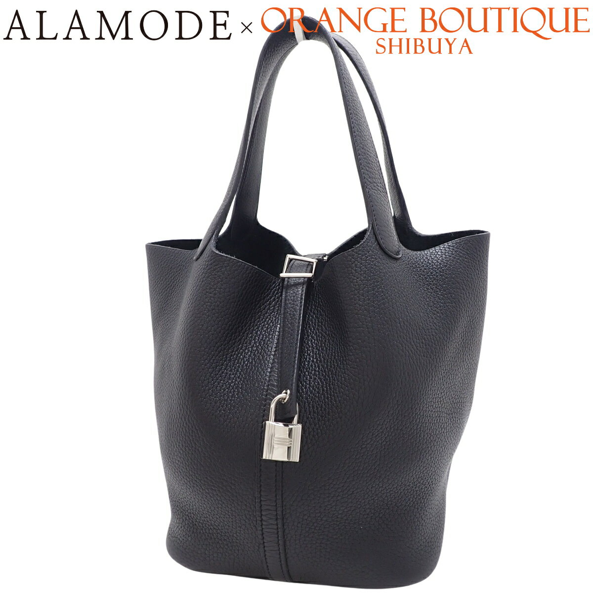 HERMES(エルメス) ピコタンロックMM ブラック黒 トリヨンクレマンス パラジウム金具 シルバー金具 C刻印 ハンドバッグ トートバッグ レディース 40802155130【中古】【アラモード】のサムネイル