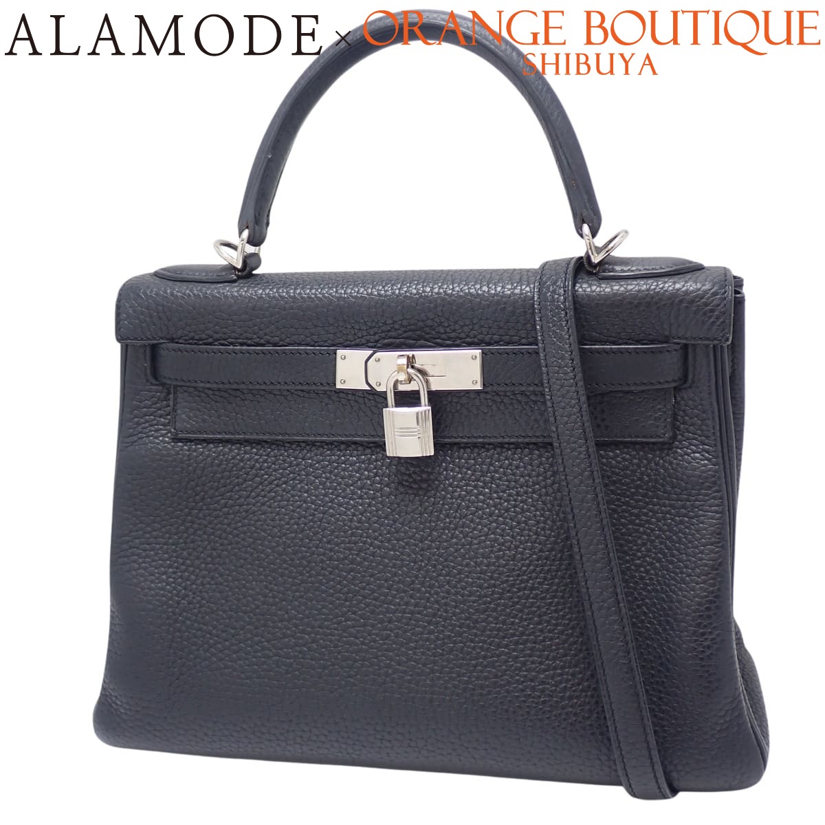 HERMES(エルメス) ケリー28 (内縫い) ブラック黒 トリヨンクレマンス パラジウム金具 シルバー金具 □Q刻印 ハンドバッグ 2WAY ショルダー 肩掛け レディース 40802151213【中古】【アラモード】のサムネイル