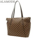 LOUIS VUITTON(ルイ・ヴィトン) ダミエ・エべヌ トータリー MM トートバッグ 肩掛け ショルダー ダミエキャンバス ブラウン茶 ゴールド金具 N41281 レディース 40802148049【中古】【アラモード】