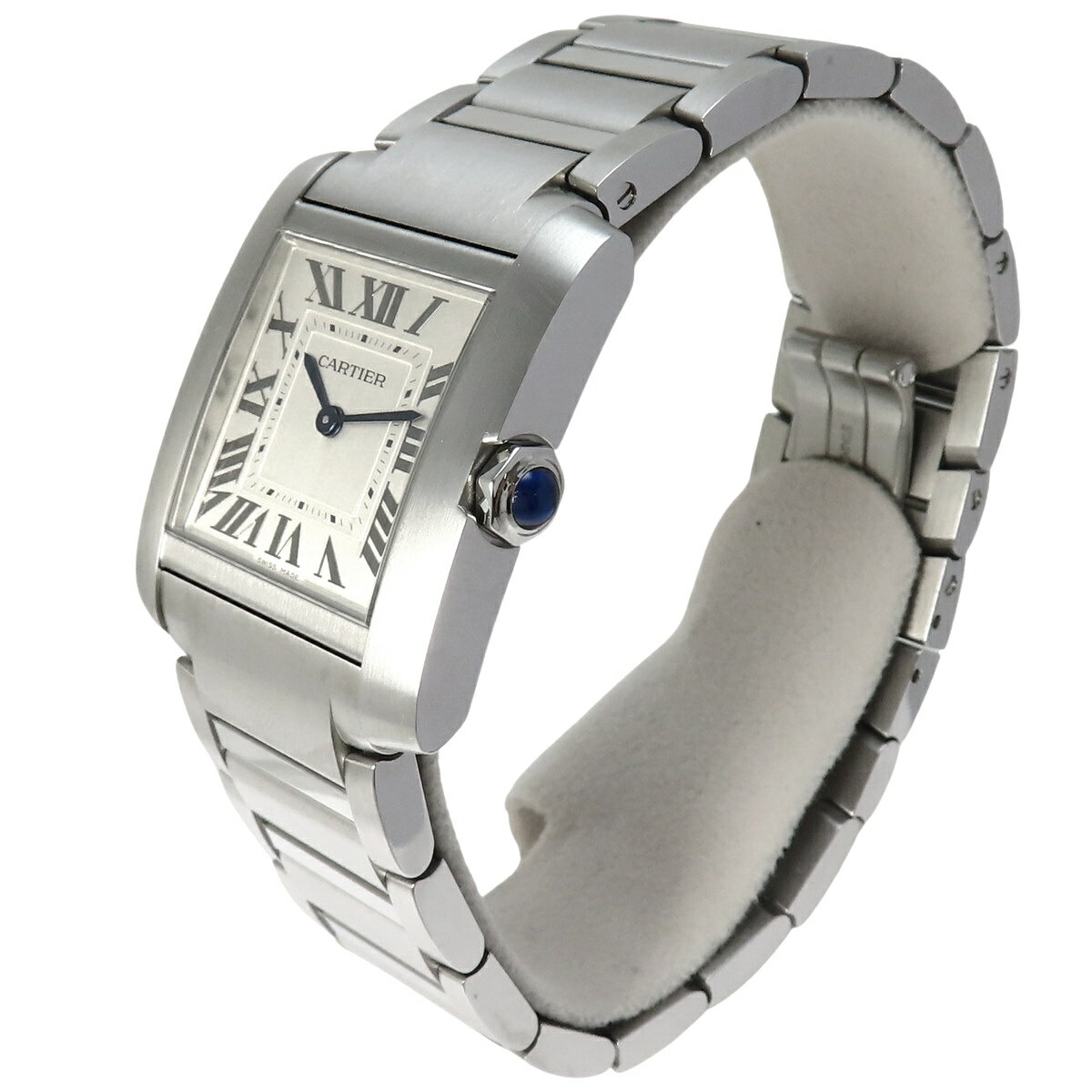 【2024年保証書付】カルティエ タンクフランセーズ WSTA0074 SS クオーツ 腕時計 2024年10月購入 シルバー メンズ 40802158148【中古】【アラモード】