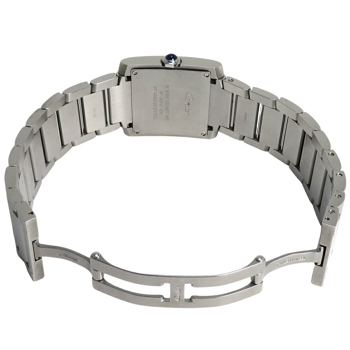 【2024年保証書付】カルティエ タンクフランセーズ WSTA0074 SS クオーツ 腕時計 2024年10月購入 シルバー メンズ 40802158148【中古】【アラモード】