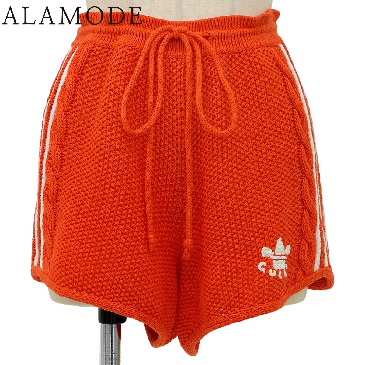 楽天a la modeGUCCI（グッチ） アディダスコラボ ショートパンツ パンツ ボトムス 短パン アパレル adidas S リネン コットン オレンジ ホワイト白 693835 レディース 40802156567【中古】【アラモード】
