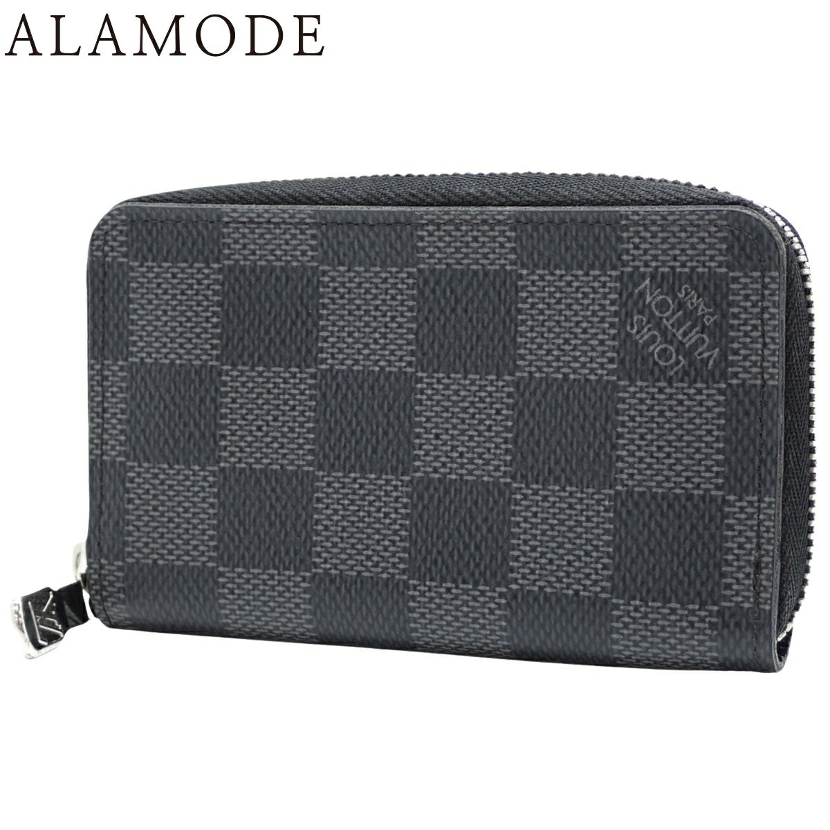 楽天a la modeLOUIS VUITTON（ルイ・ヴィトン） ダミエ・グラフィット ジッピー・コインパース コインケース カードケース ミニウォレット 小物 ダミエグラフィットキャンバス ブラック黒 グレー シルバー金具 N63076 メンズ 40802160967【中古】【アラモード】