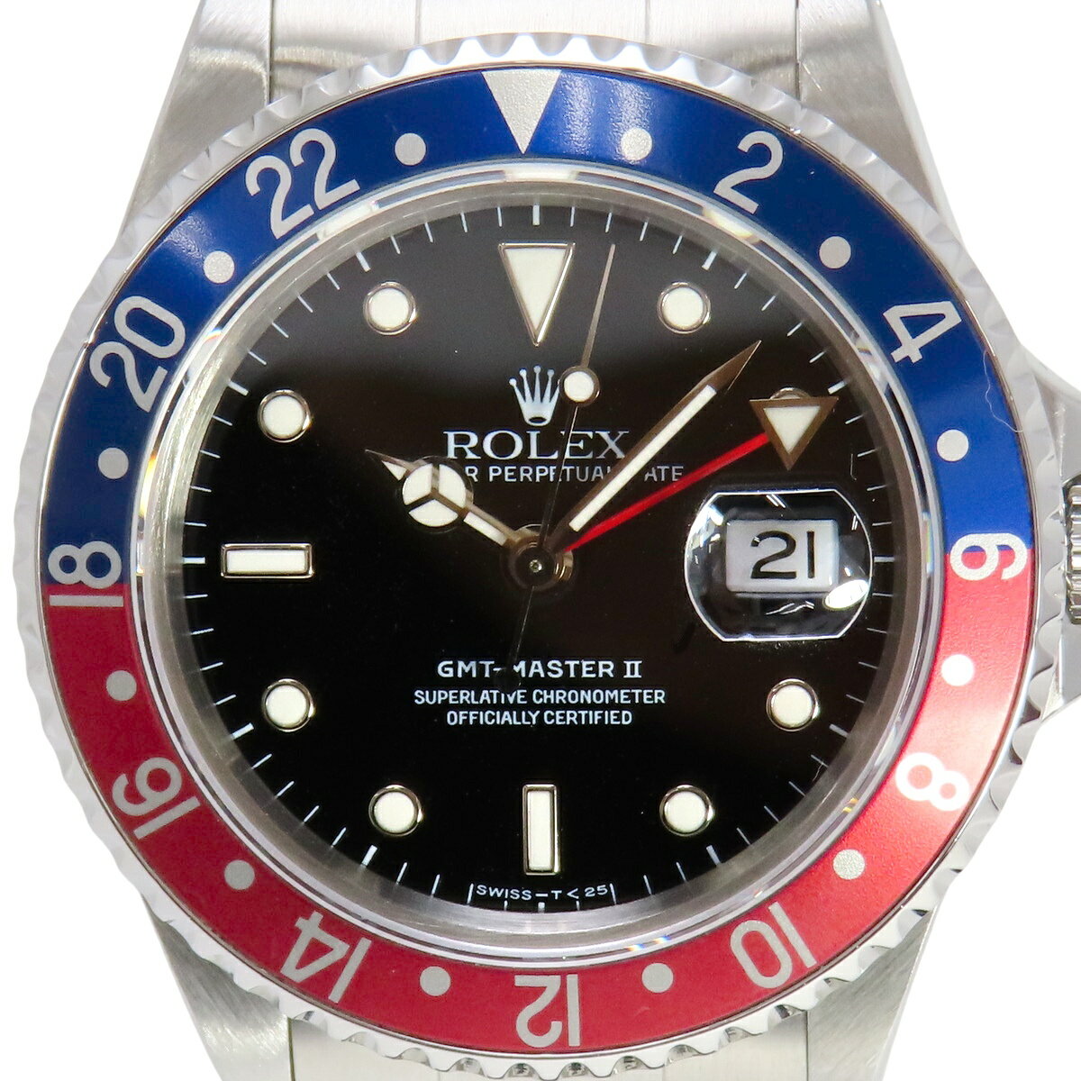 【保証書付】ロレックス 16710 GMTマスター2 SS S番 自動巻き 腕時計 1995年3月購入 ブラック シルバー メンズ 41100089492【中古】【アラモード】