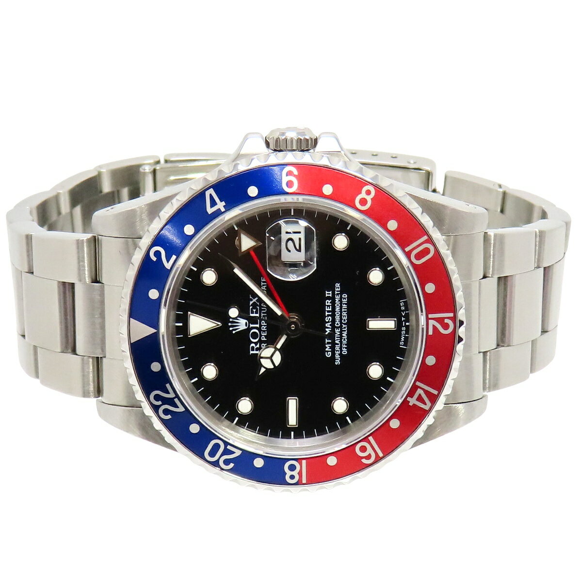 【保証書付】ロレックス 16710 GMTマスター2 SS S番 自動巻き 腕時計 1995年3月購入 ブラック シルバー メンズ 41100089492【中古】【アラモード】