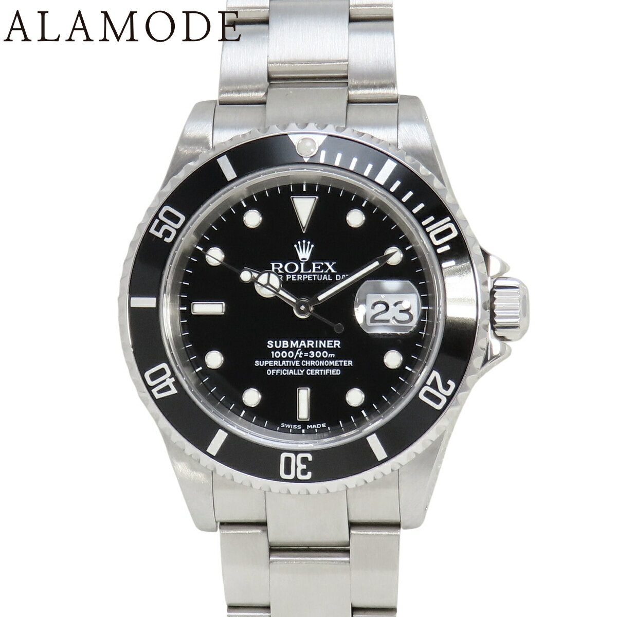 【保証書付】ロレックス 16610 サブマリーナーデイト SS K番 自動巻き 腕時計 2002...