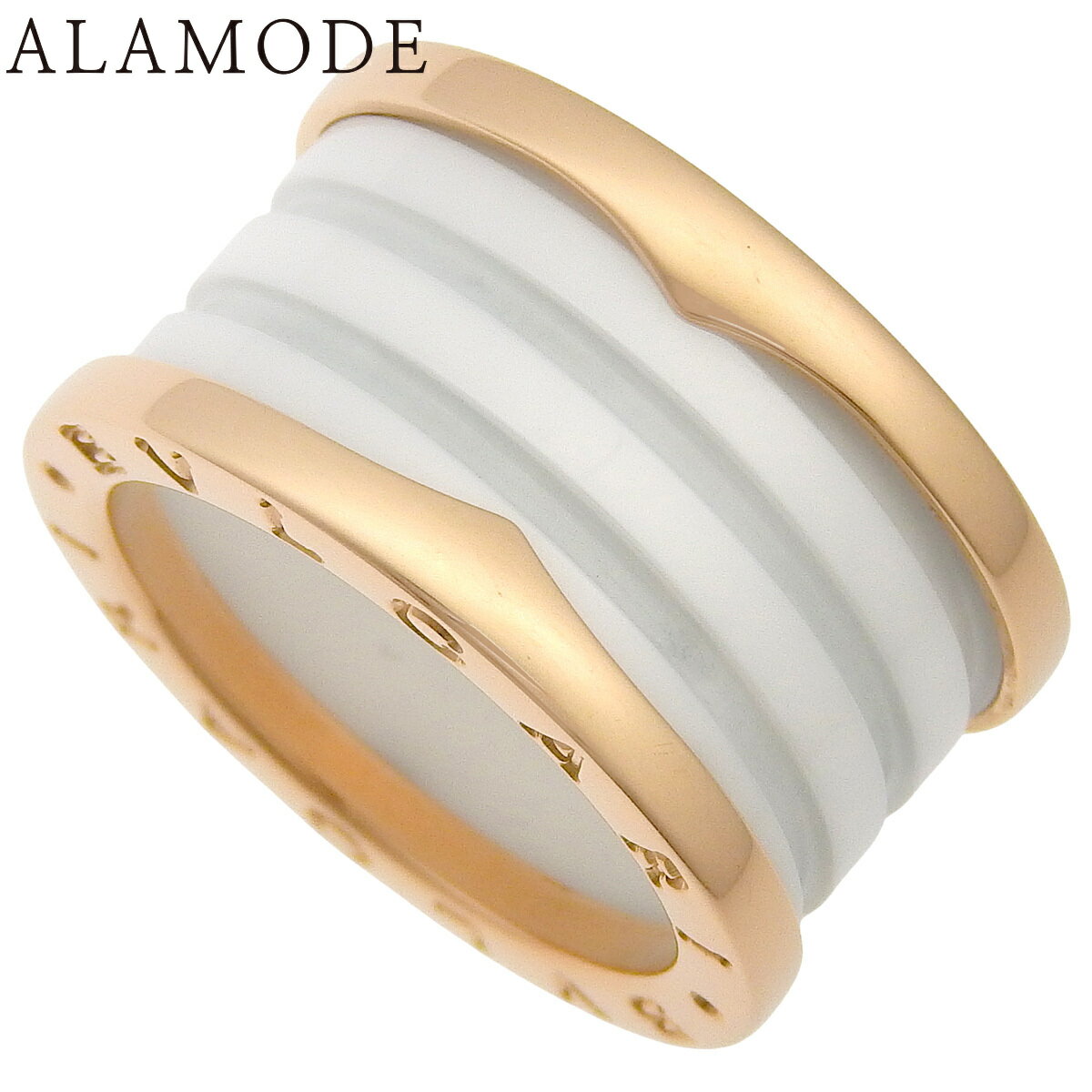 Rakuten - BVLGARI(ブルガリ) ビーゼロワン ビー・ゼロワン リング 346518 ピンクゴールド K18PG ホワイトセラミック リング・指輪 アクセサリー ジュエリー B-zero1 11(51)号 ピンクゴールド ホワイト白 レディース 40802158237【中古】【アラモード】