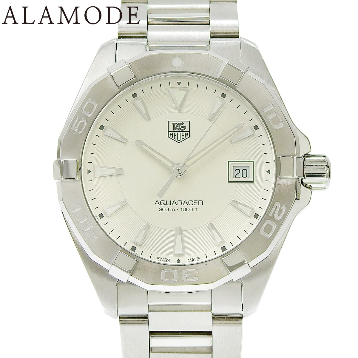 タグホイヤー アクアレーサー WAY1111.BA0910 SS ホワイト クオーツ メンズ 41100087665【アラモード】