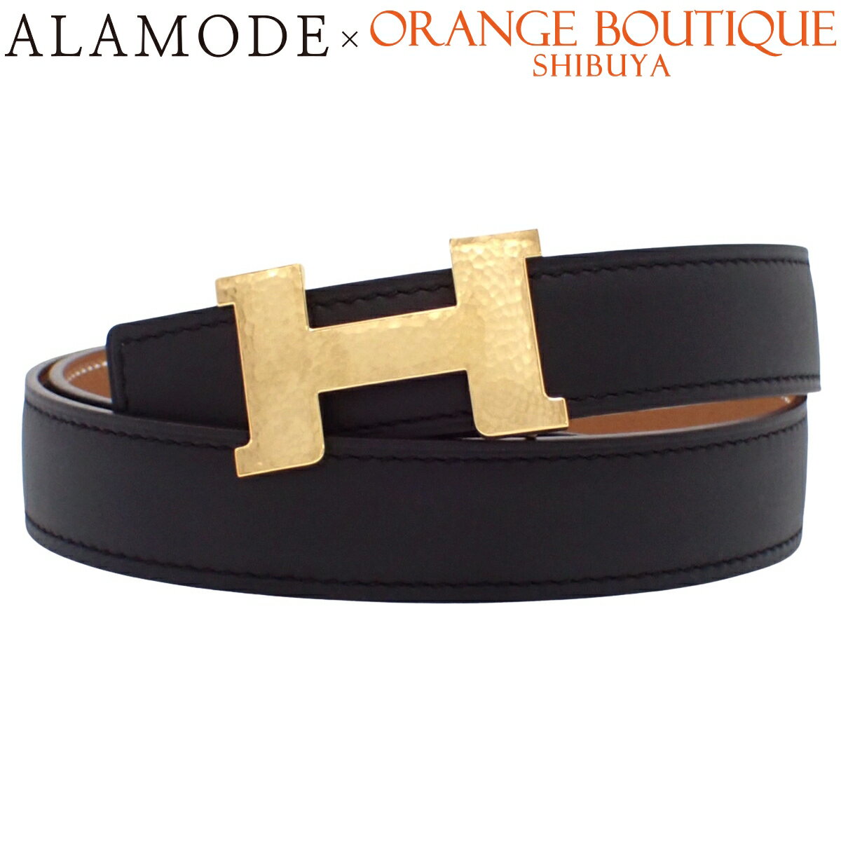 HERMES(エルメス) Hベルト リバーシブル 24mm ゴールド ブラック黒 ブラウン茶 ヴォースイフト ヴォー..