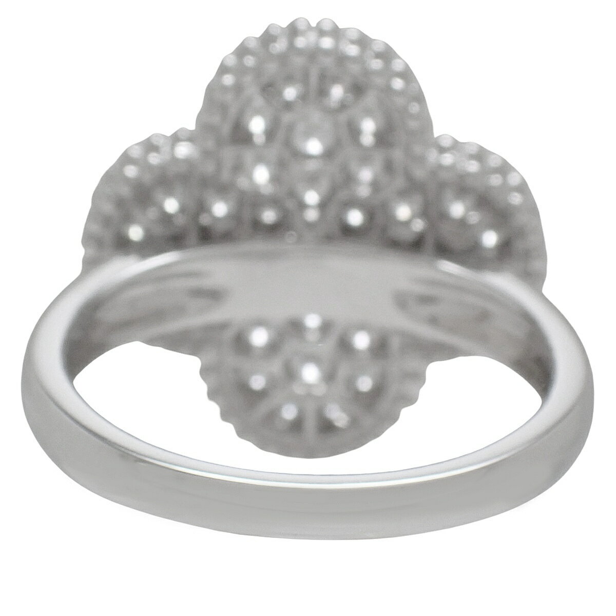 【保証書付】Van Cleef & Arpels(ヴァンクリーフ＆アーペル) マジック アルハンブラ リング ダイヤモンド VCARN9WU00 ホワイトゴールド K18WG 10.7g 指輪 アクセサリー ジュエリー クローバーモチーフ 18(58)号 シルバー銀 レディース 40802176624【中古】【アラモード】