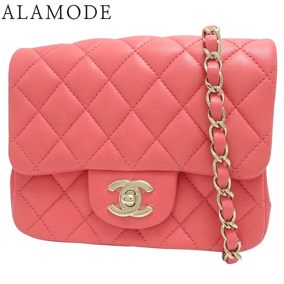 Rakuten - CHANEL(シャネル) ミニマトラッセ17 ショルダーバッグ ラムスキン ピンク シャンパンゴールド金具 レディース 40802178604【中古】【アラモード】
