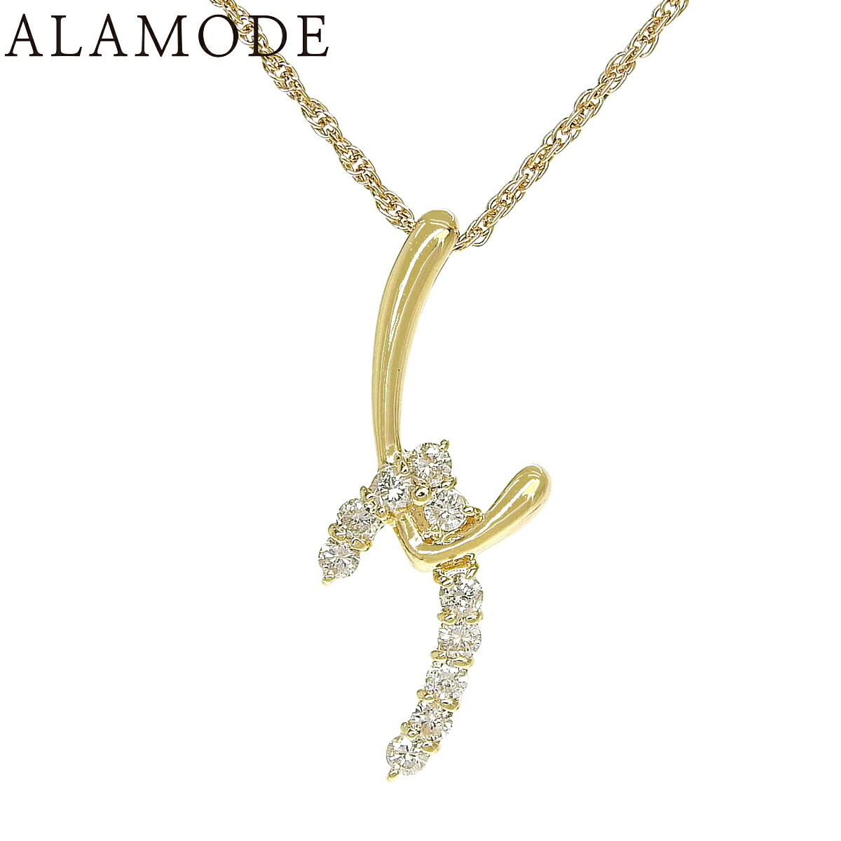 Rakuten - D0.30 ダイヤモンド ネックレス イエローゴールド K18YG 3.8g ネックレス アクセサリー ジュエリー ゴールド金 レディース 40802166955【中古】【アラモード】