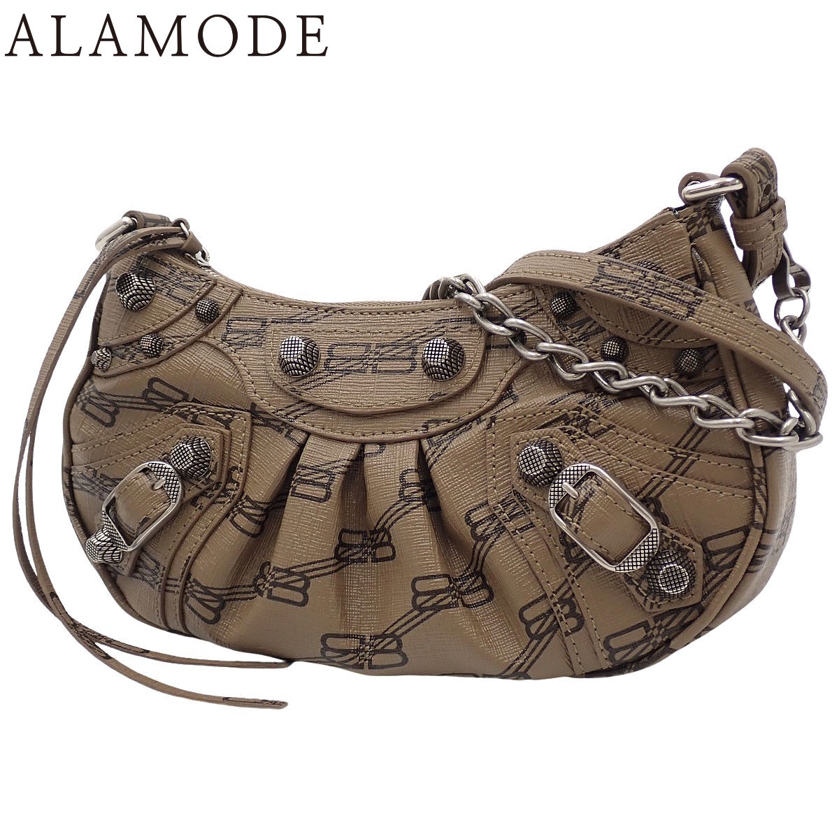 Rakuten - BALENCIAGA(バレンシアガ) ル・カゴール ミニ ショルダーバッグ チェーン付き 2WAY ハンドバッグ 肩掛け 斜め掛け レザー ブラウン茶 シルバー金具 695814 レディース 40802183113【中古】【アラモード】