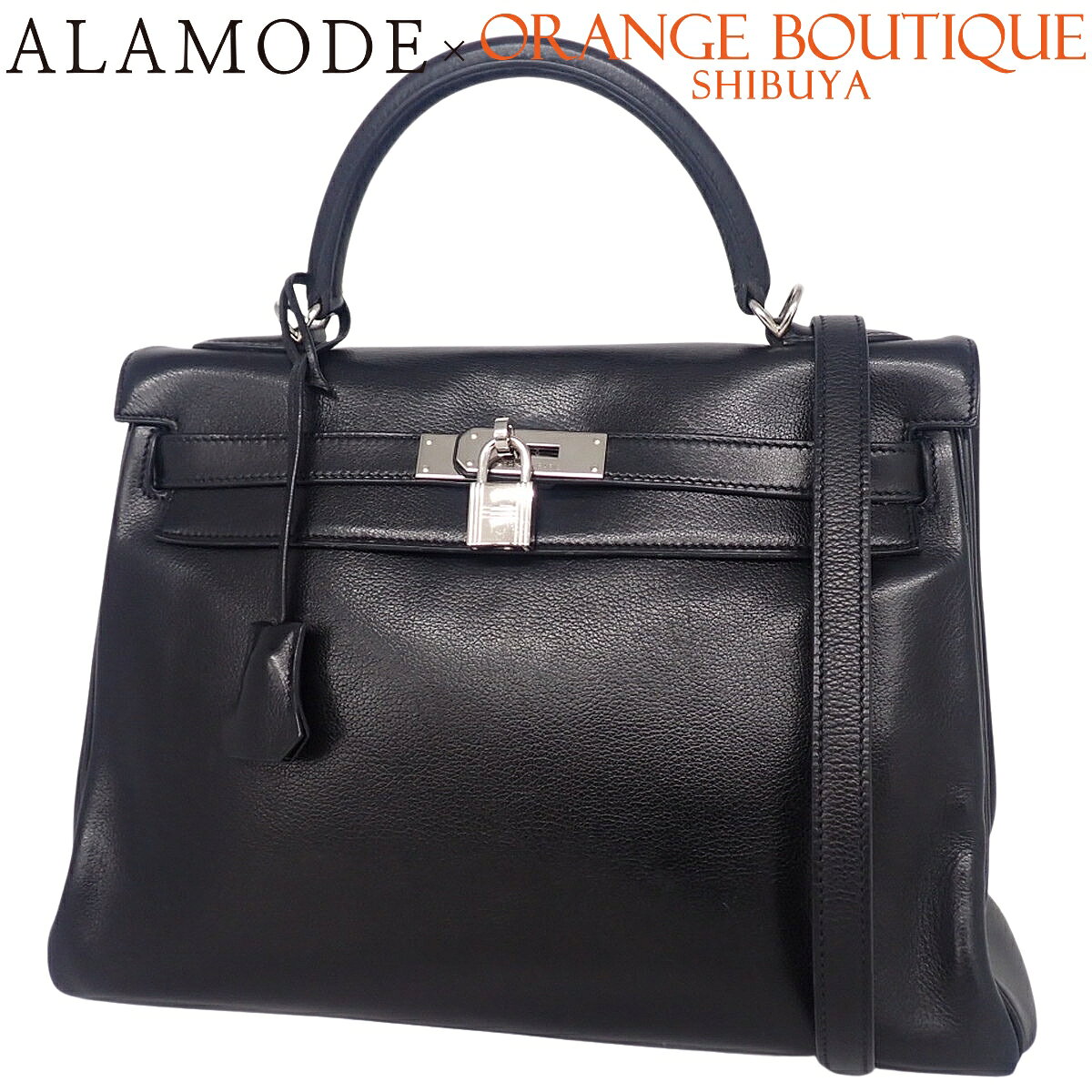 HERMES エルメス/ネイビーガリバー/ヴォーエバーカーフ・ターンロックショルダー/〇X/ABランク/91【中古】 中古・古着通販】HERMES (エルメス) ショルダーバッグ｜ブランド・古着