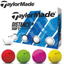 ゴルフボール 1ダースTaylorMade テーラーメイド DISTANCE ゴルフ ボール Distance Soft ディスタンス ソフト ホワイト イエロー ピンク 12個